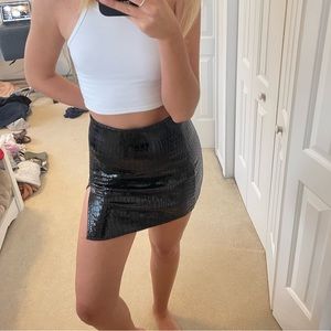 Princess Polly Faux Leather Skirt